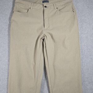 VRST Limitless Pants Mens 34x34 (34x32) Beige Athletic Slim Fit 5-Pocket Golf